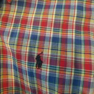 Boys button-down plaid shirt